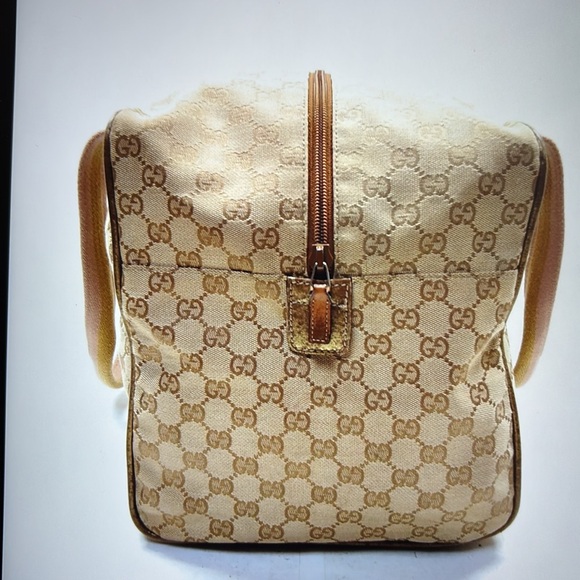 Gucci Beige Monogram Handbag Boston weekender Bag - Picture 4 of 9